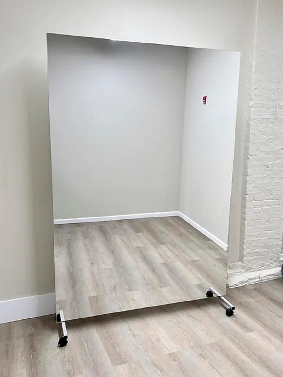 Glassless Rolling Mirror, 48 x 96 Inches 2124579